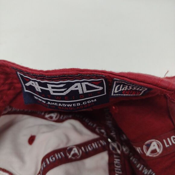 Mile High Marina McCall Idaho Strapback Hat Red OS Classic Cut Ahead Lightweight - Picture 8 of 9